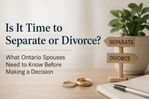 Is It Time to Separate or Divorce? What Ontario Spouses Need to Know Before Making a Decision